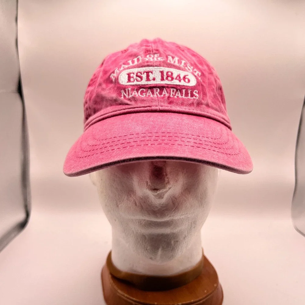 Triangle Sport Headwear Maid of the Mist Niagara Falls Pink Acid Wash Hat Cap